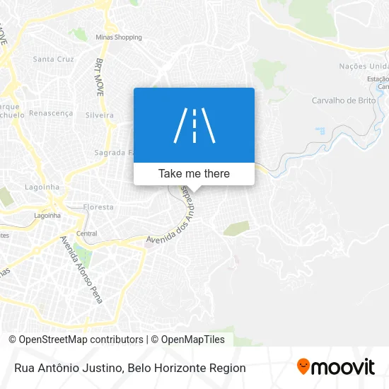 Rua Antônio Justino map
