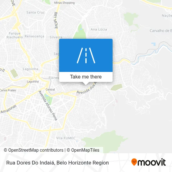Rua Dores Do Indaiá map