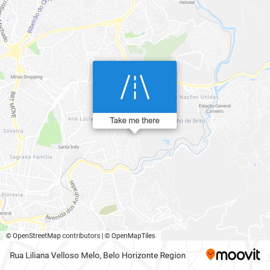 Mapa Rua Liliana Velloso Melo