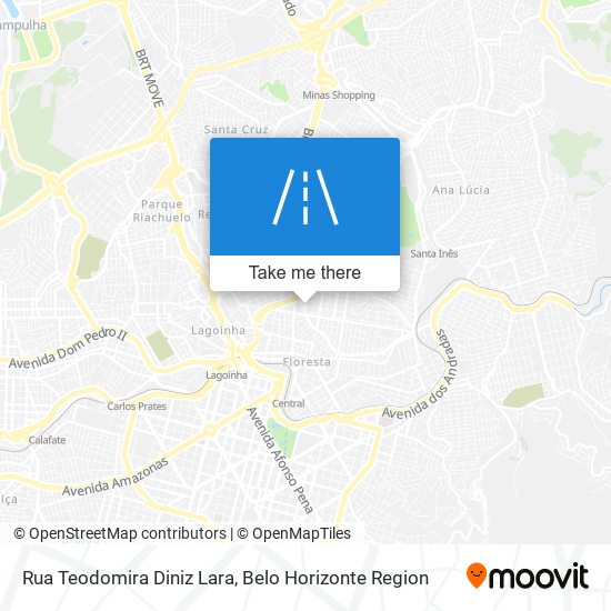 Rua Teodomira Diniz Lara map