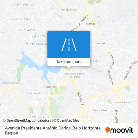 Mapa Avenida Presidente Antônio Carlos