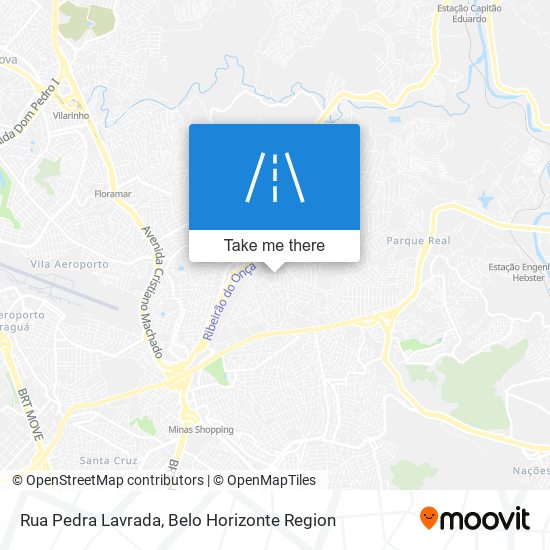 Mapa Rua Pedra Lavrada