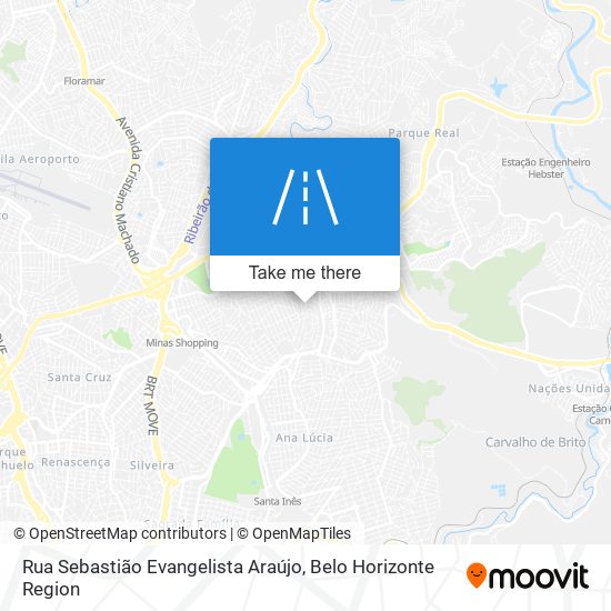 Mapa Rua Sebastião Evangelista Araújo