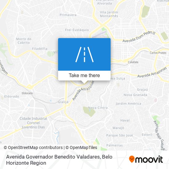 Avenida Governador Benedito Valadares map