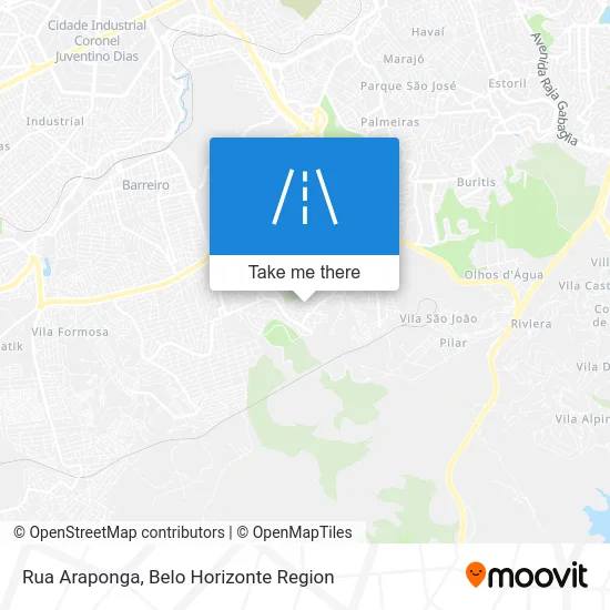 Rua Araponga map