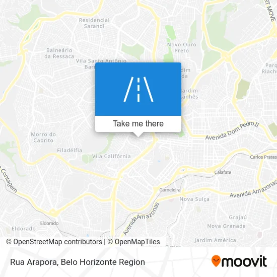 Rua Arapora map