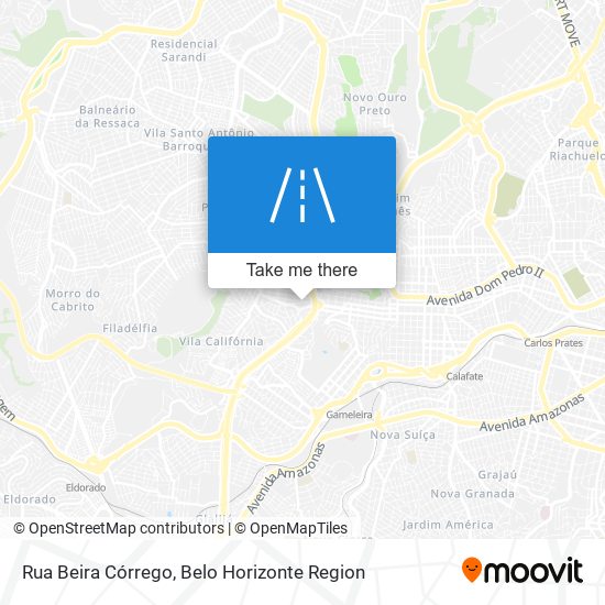 Mapa Rua Beira Córrego