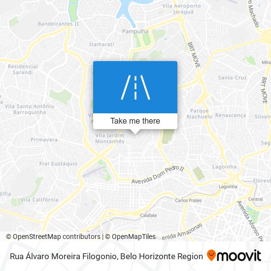 Mapa Rua Álvaro Moreira Filogonio