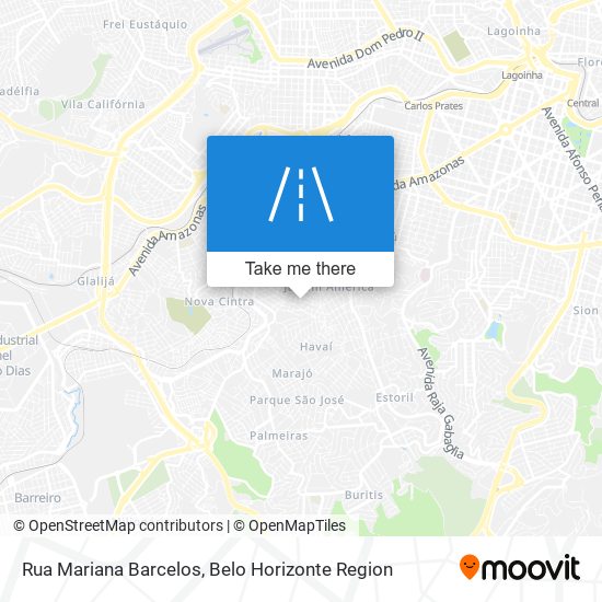 Mapa Rua Mariana Barcelos
