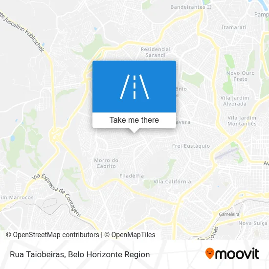 Rua Taiobeiras map