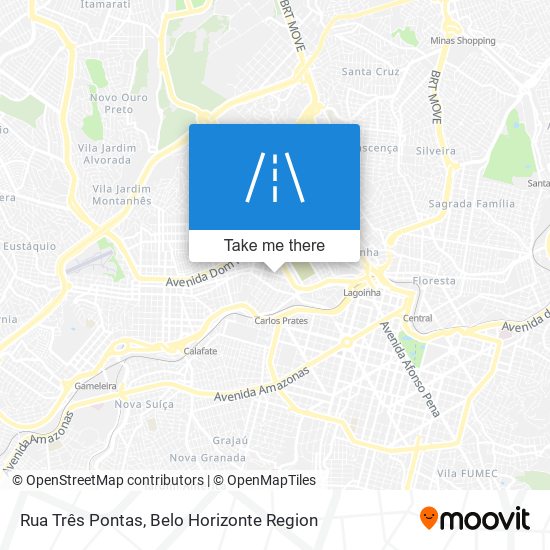 Rua Três Pontas map