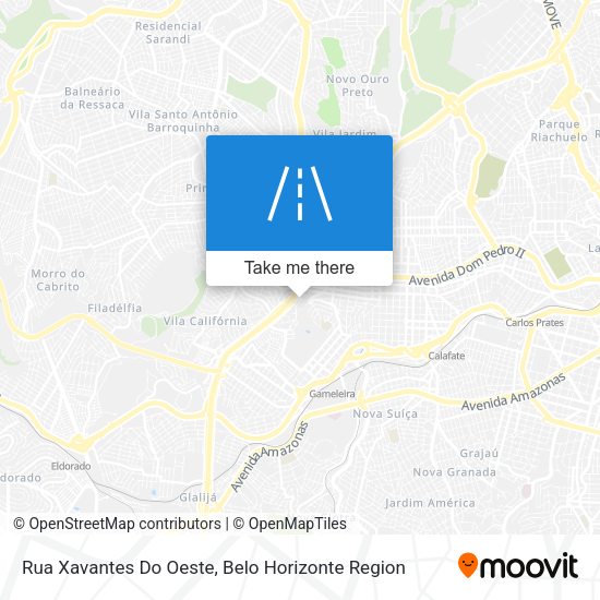 Rua Xavantes Do Oeste map