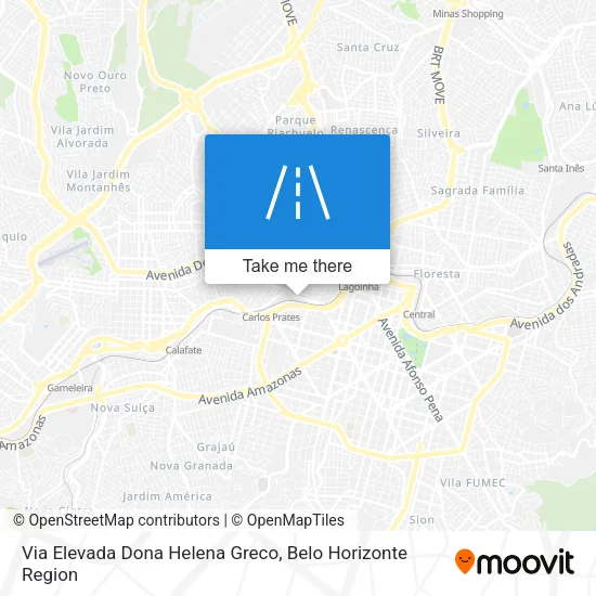 Via Elevada Dona Helena Greco map