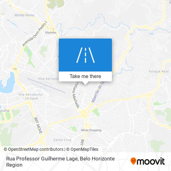 Mapa Rua Professor Guilherme Lage