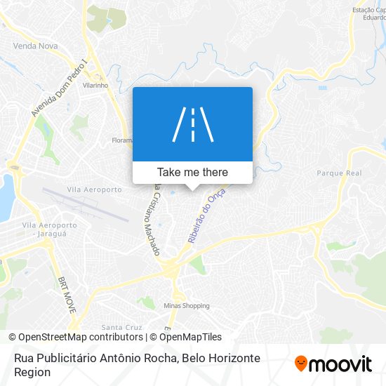 Mapa Rua Publicitário Antônio Rocha