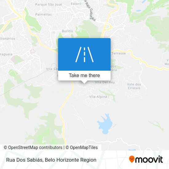 Rua Dos Sabiás map