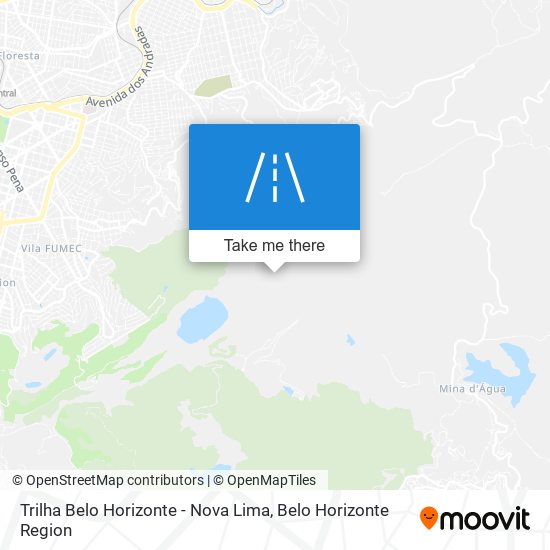 Trilha Belo Horizonte - Nova Lima map