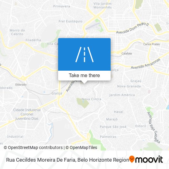 Rua Cecildes Moreira De Faria map