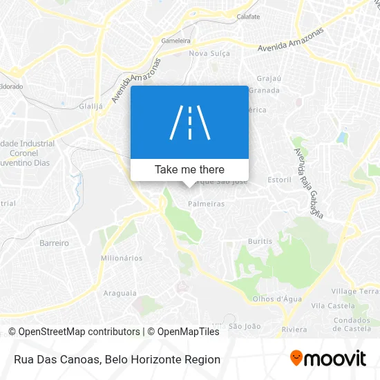 Rua Das Canoas map