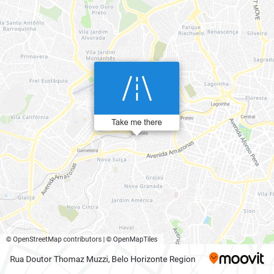 Mapa Rua Doutor Thomaz Muzzi