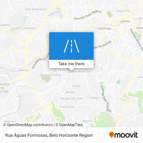 Rua Águas Formosas map