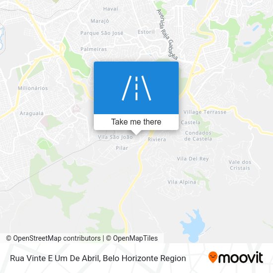 Rua Vinte E Um De Abril map