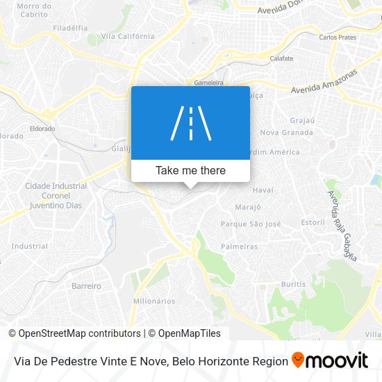 Via De Pedestre Vinte E Nove map