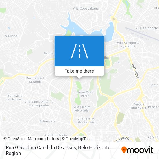 Mapa Rua Geraldina Cândida De Jesus