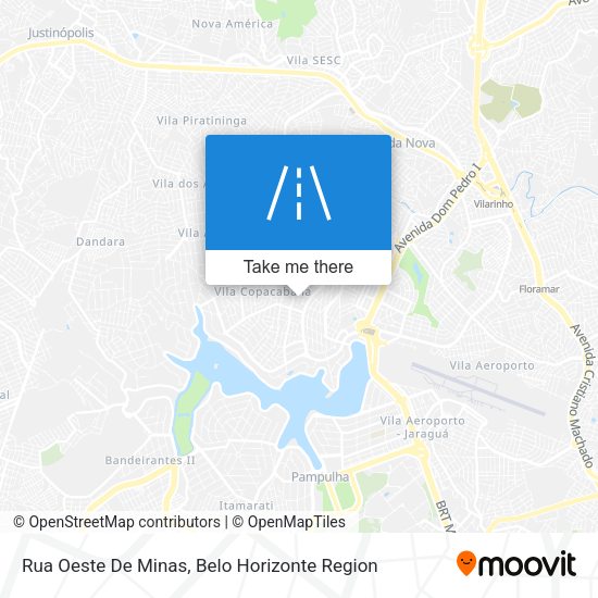 Rua Oeste De Minas map