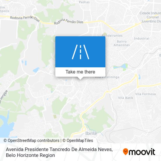 Avenida Presidente Tancredo De Almeida Neves map