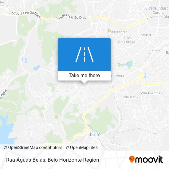 Rua Águas Belas map