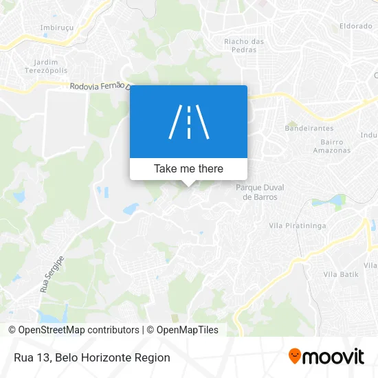 Rua 13 map