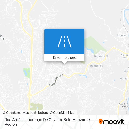 Mapa Rua Amélio Lourenço De Oliveira