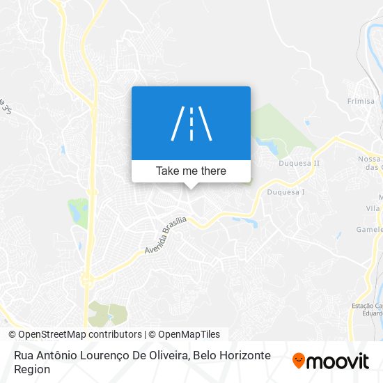 Rua Antônio Lourenço De Oliveira map