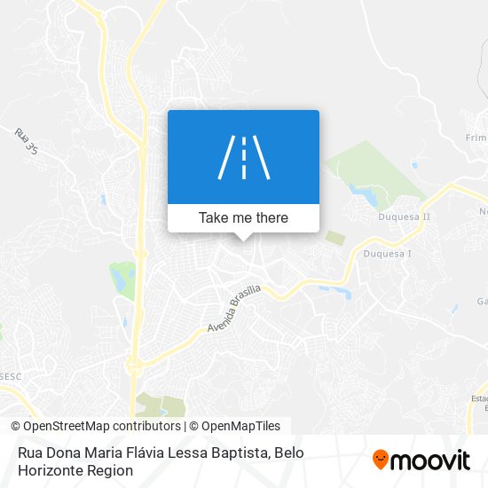 Mapa Rua Dona Maria Flávia Lessa Baptista