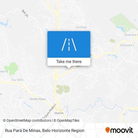 Mapa Rua Pará De Minas