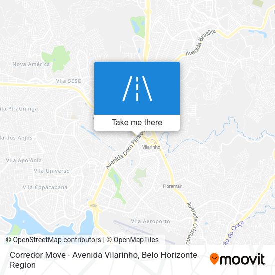 Corredor Move - Avenida Vilarinho map