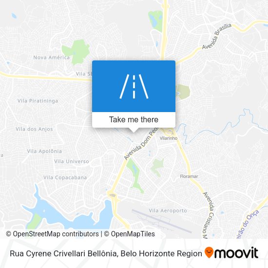 Rua Cyrene Crivellari Bellônia map
