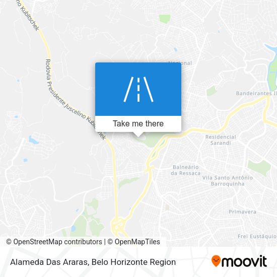 Alameda Das Araras map