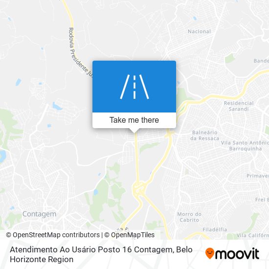 Mapa Atendimento Ao Usário Posto 16 Contagem