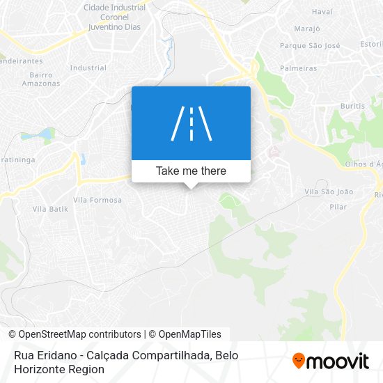Rua Eridano - Calçada Compartilhada map