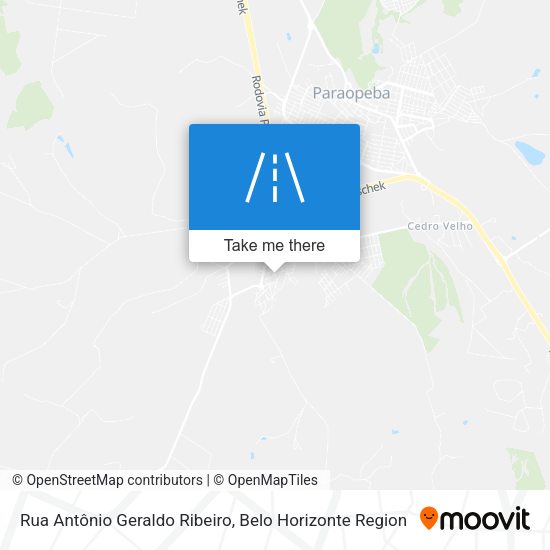 Rua Antônio Geraldo Ribeiro map