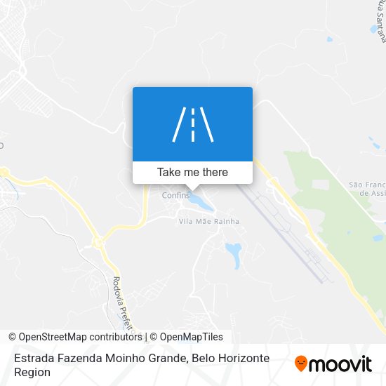 Estrada Fazenda Moinho Grande map