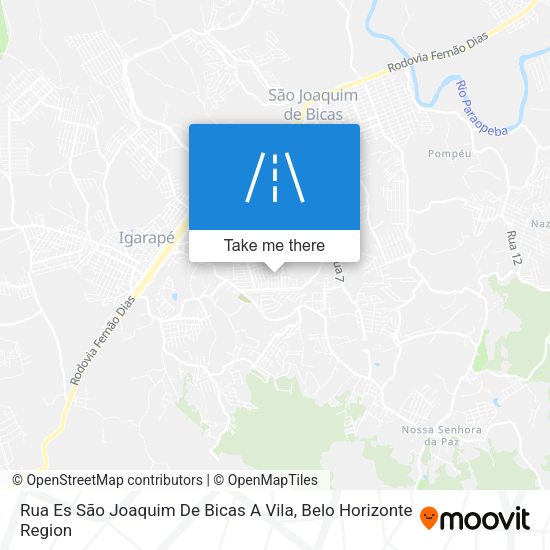 Rua Es São Joaquim De Bicas A Vila map