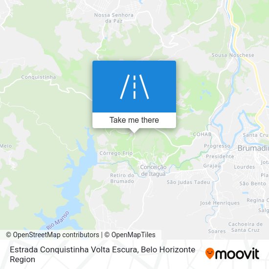 Estrada Conquistinha Volta Escura map
