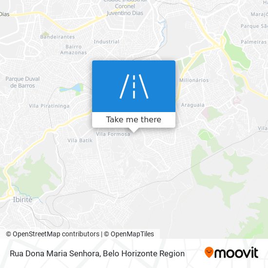 Mapa Rua Dona Maria Senhora