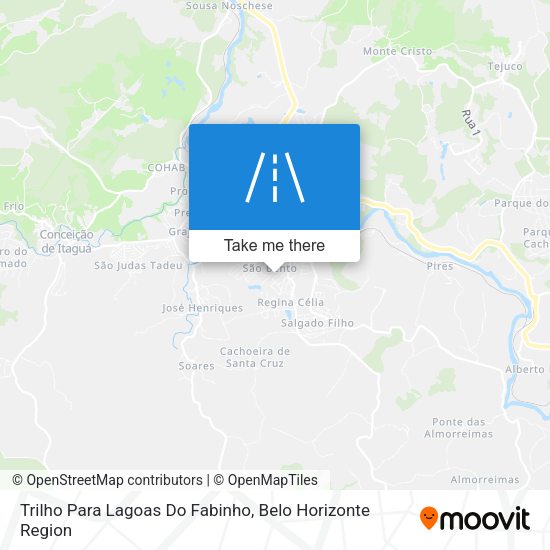 Trilho Para Lagoas Do Fabinho map