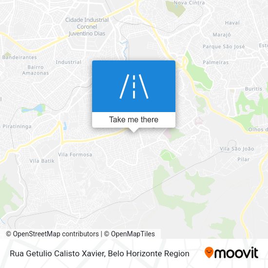 Rua Getulio Calisto Xavier map
