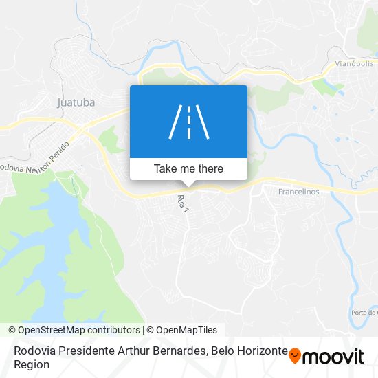 Rodovia Presidente Arthur Bernardes map