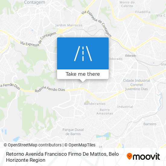 Mapa Retorno Avenida Francisco Firmo De Mattos